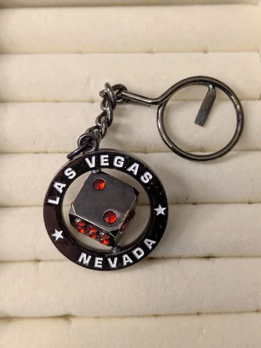 Heavyweight Las Vegas Key Chain with Spinning Dice